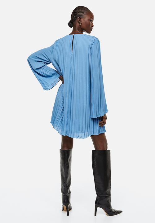H&M - Pleated dress - light blue 