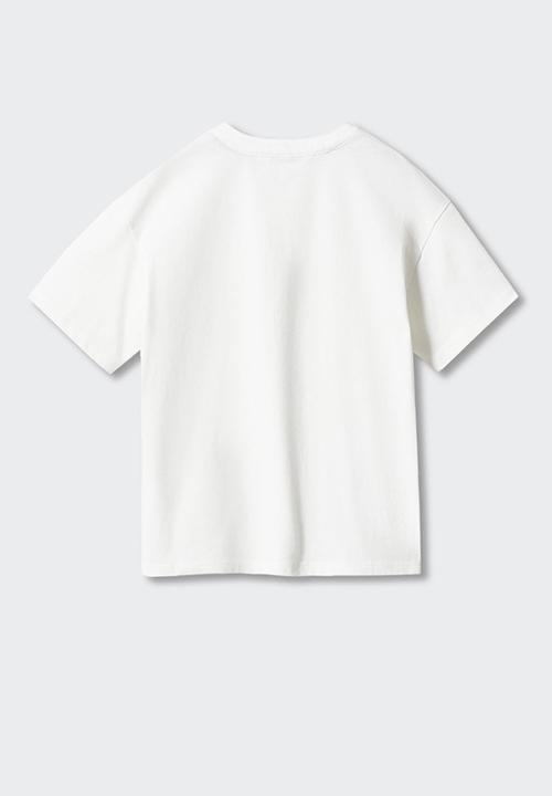 MANGO - T-shirt pani4 - off white