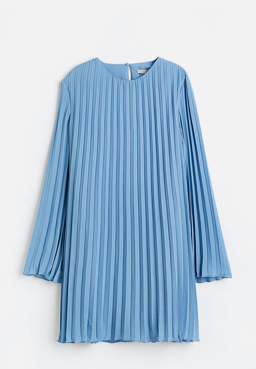 H&M - Pleated dress - light blue 