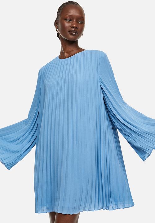 H&M - Pleated dress - light blue 