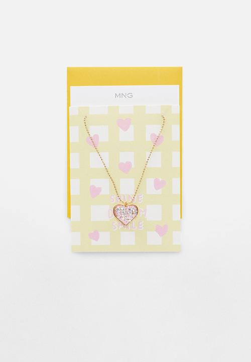 MANGO - Necklace heart - silver