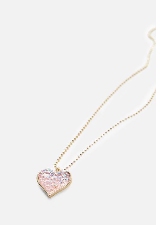MANGO - Necklace heart - silver