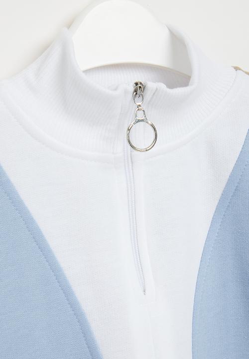 Superbalist - Crop quarter zip top - multi 