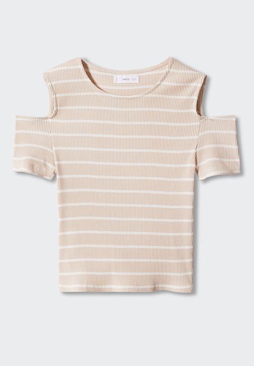 MANGO - T-shirt midi - beige