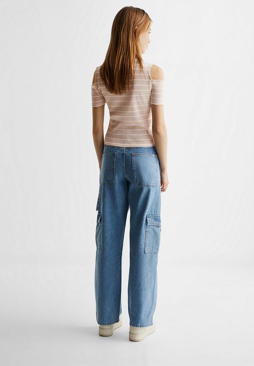 MANGO - T-shirt midi - beige