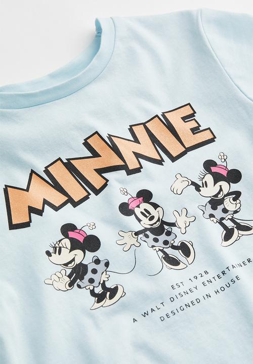 H&M - Printed T-shirt -  light turquoise/minnie mouse