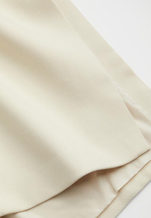 H&M - Tie-belt straight-cut coat - cream