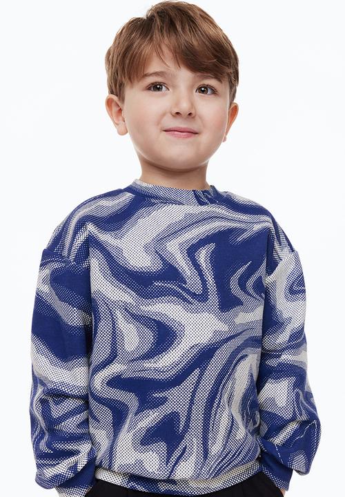 H&M - Oversized sweatshirt - blue/patterned