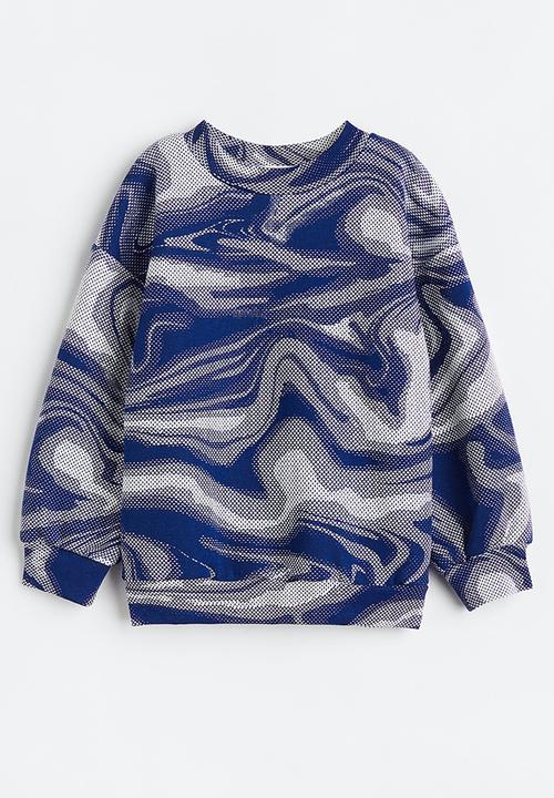 H&M - Oversized sweatshirt - blue/patterned
