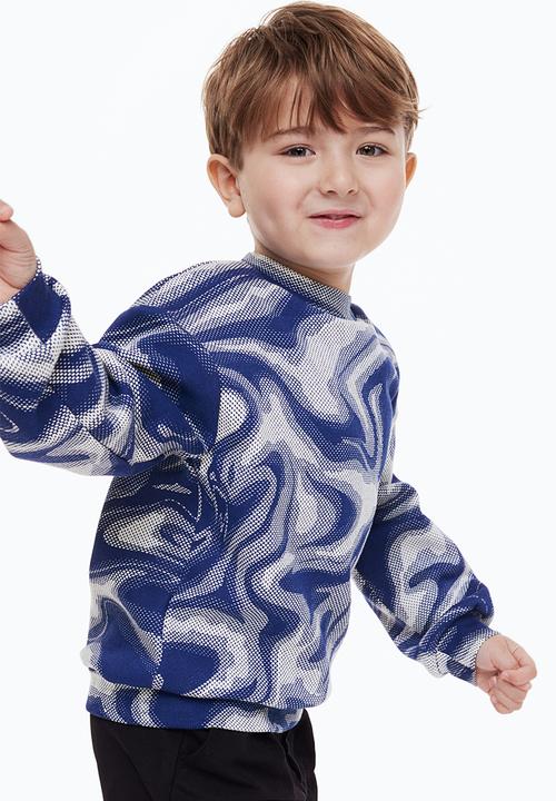 H&M - Oversized sweatshirt - blue/patterned