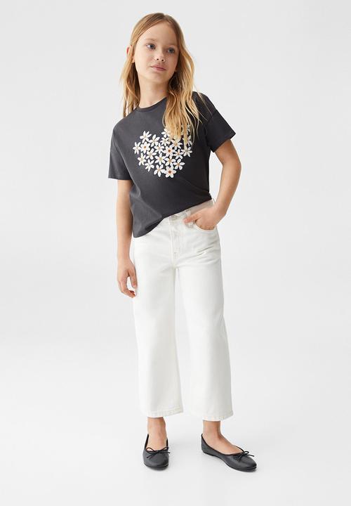 MANGO - T-shirt marga - charcoal