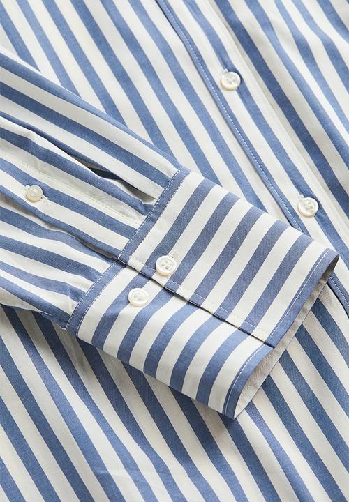 H&M - Cotton shirt - blue/white striped