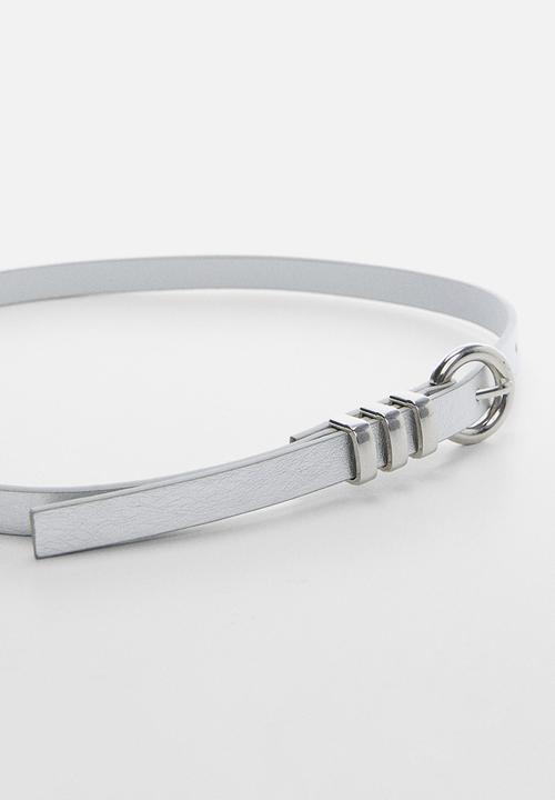 MANGO - Belt abril - silver