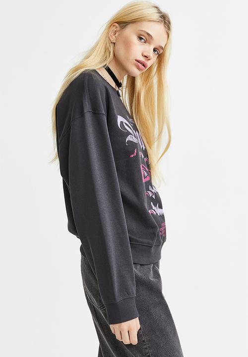 H&M - Printed sweatshirt - black/universal monsters