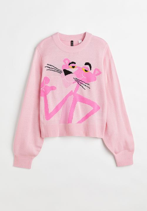 H&M - Jacquard-knit jumper - light pink/pink panther