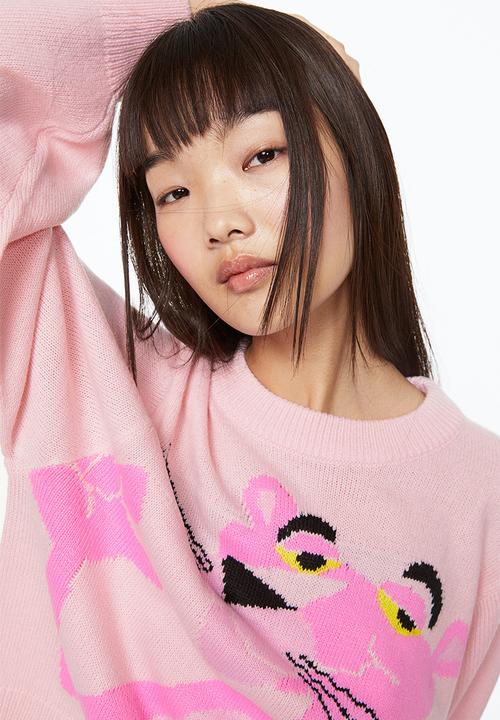 H&M - Jacquard-knit jumper - light pink/pink panther