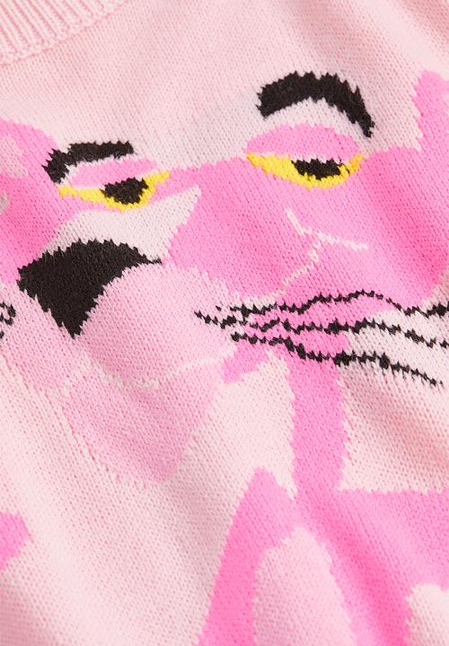 H&M - Jacquard-knit jumper - light pink/pink panther