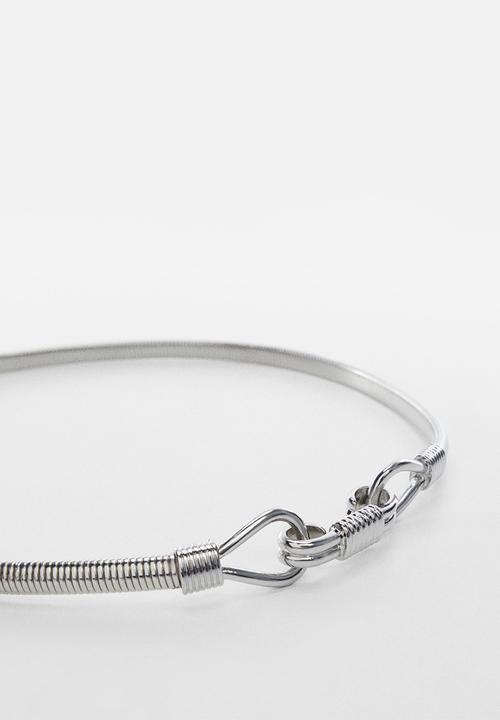 MANGO - Belt berlin - silver