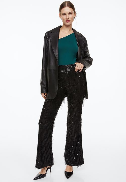 H&M - One-shoulder top - dark green