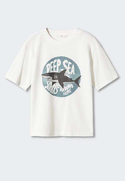 MANGO - T-shirt overcome - off white