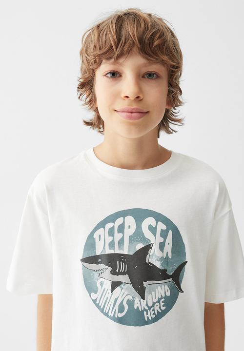 MANGO - T-shirt overcome - off white