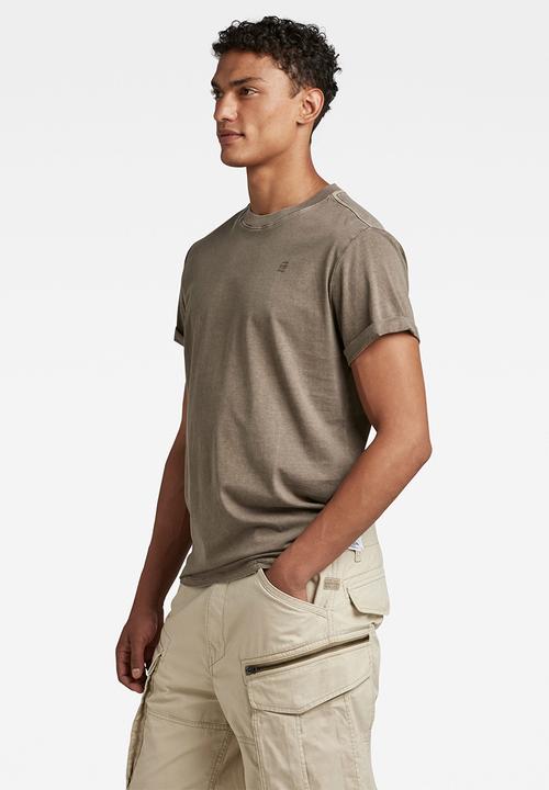 G-STAR - Lash r t short sleeve compact jersey o rfd - deep walnut gd