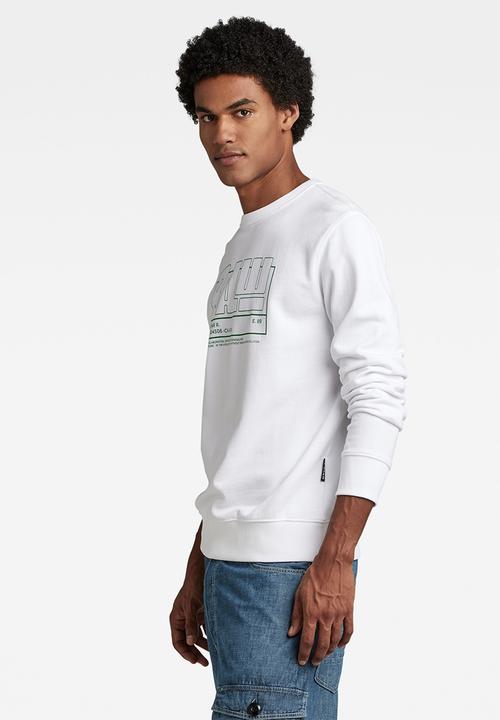 G-STAR - Raw. r sw heavy hodson sweat ub o - white