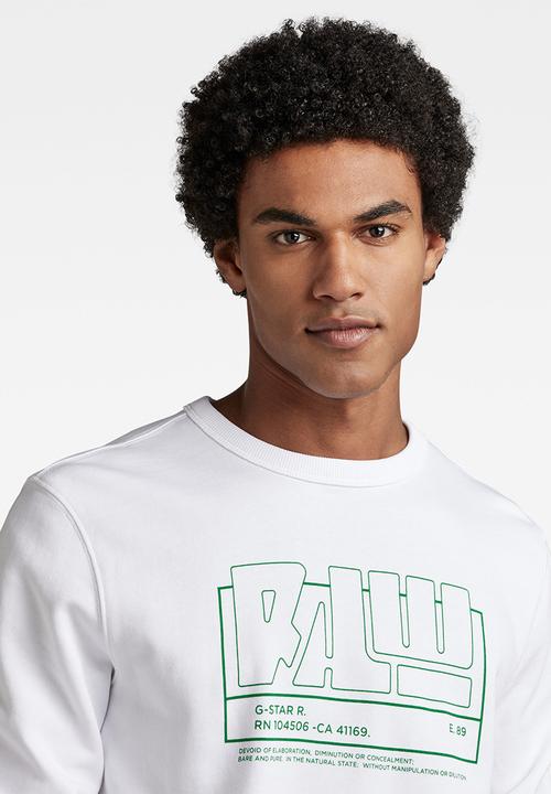 G-STAR - Raw. r sw heavy hodson sweat ub o - white