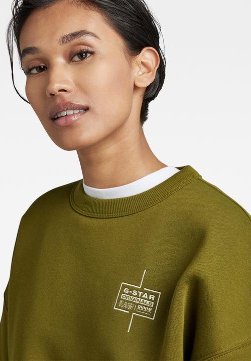 G-STAR - Unisex core loose r sw pacior sweat r - avocado