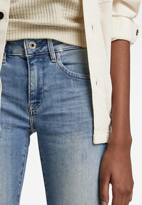 G-STAR - Midge zip skinny - lt vintage aged destroy