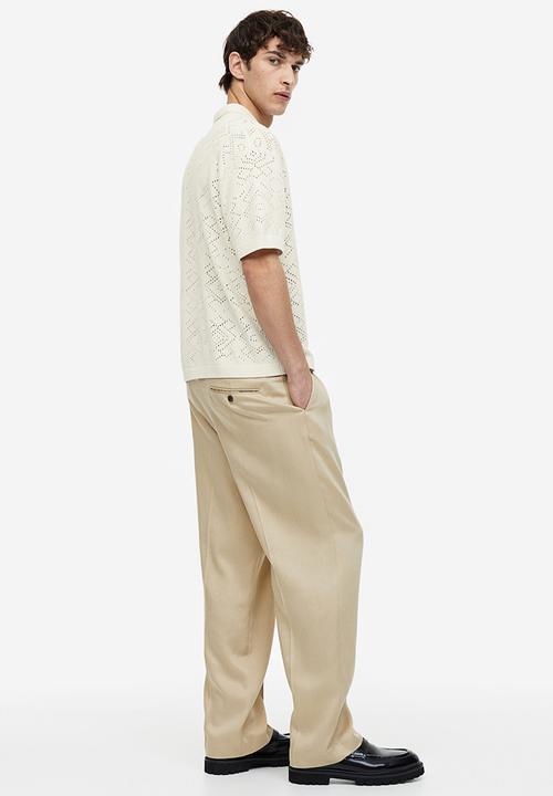 H&M - Relaxed fit polo shirt - cream