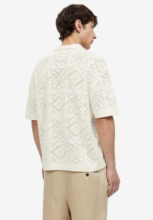 H&M - Relaxed fit polo shirt - cream
