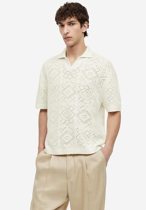 H&M - Relaxed fit polo shirt - cream