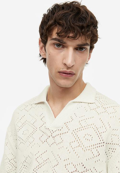 H&M - Relaxed fit polo shirt - cream