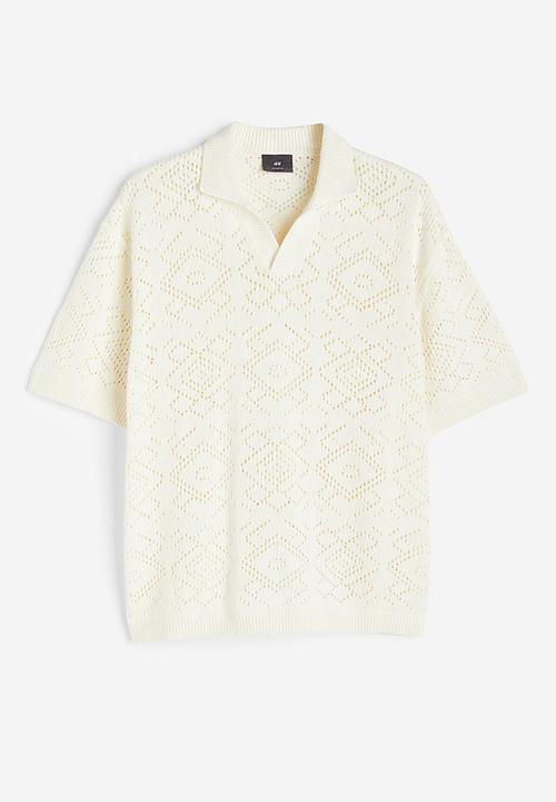 H&M - Relaxed fit polo shirt - cream