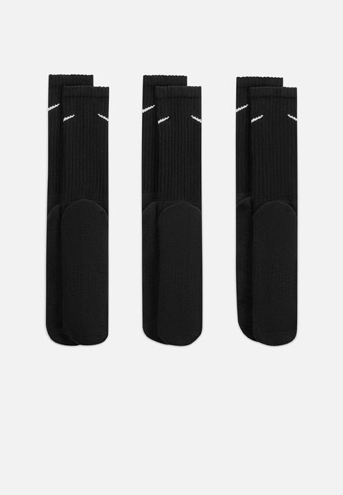 Nike -  Everyday Lightweight Training Crew Socks (3 Pairs) - black