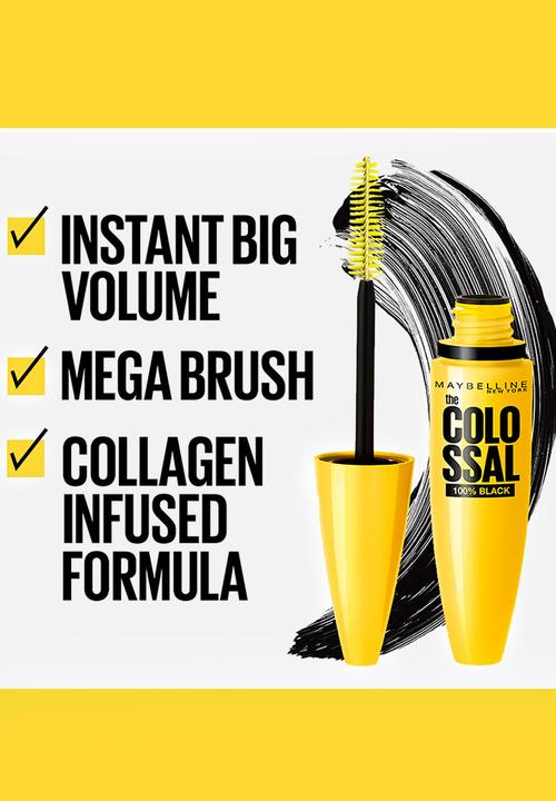 Maybelline - The Colossal Mascara and Kajal Eyeliner Bundle Set - 2 Piece