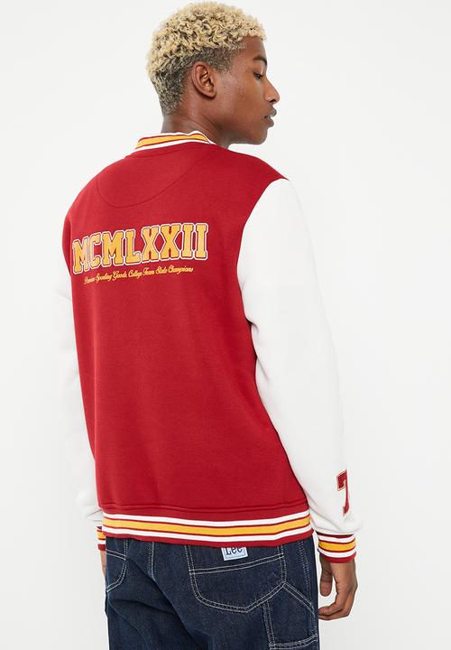 Brave Soul - Nassib sweatshirt - red & ecru