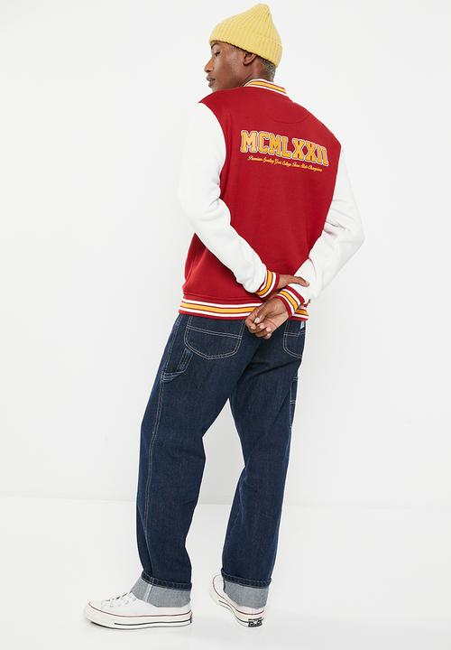 Brave Soul - Nassib sweatshirt - red & ecru