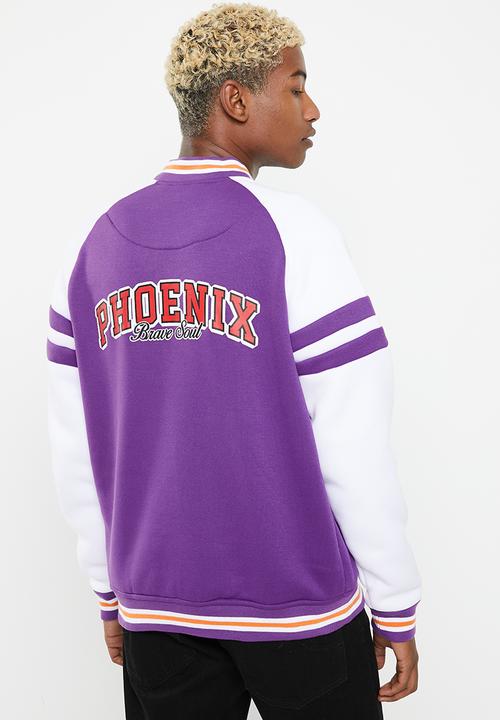 Brave Soul - Peterson sweatshirt - purple & white