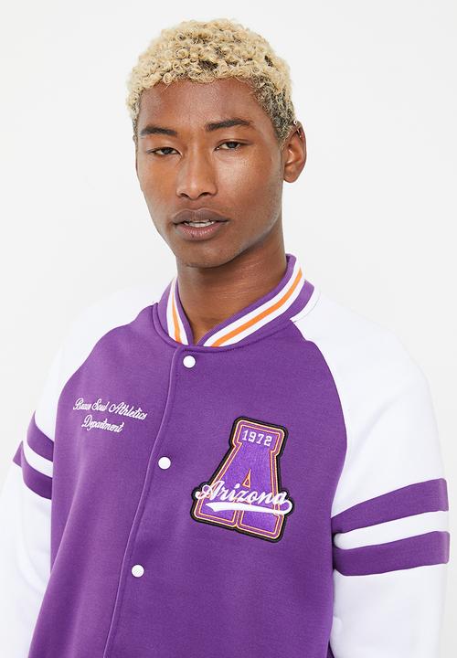 Brave Soul - Peterson sweatshirt - purple & white