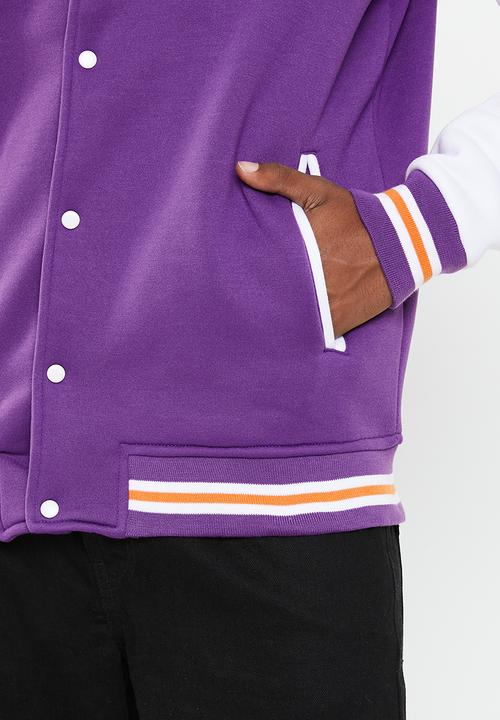 Brave Soul - Peterson sweatshirt - purple & white