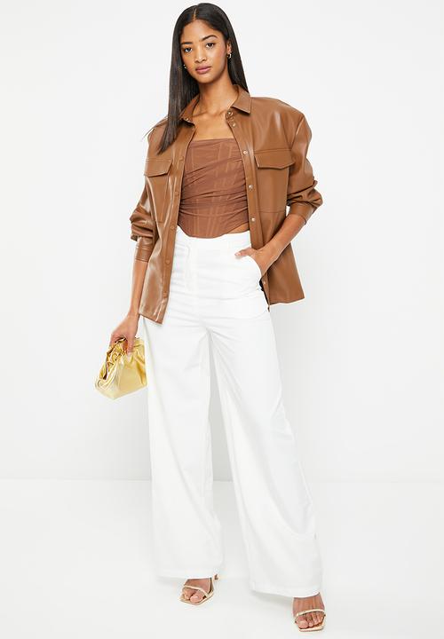 Glamorous - Wide leg trousers - white