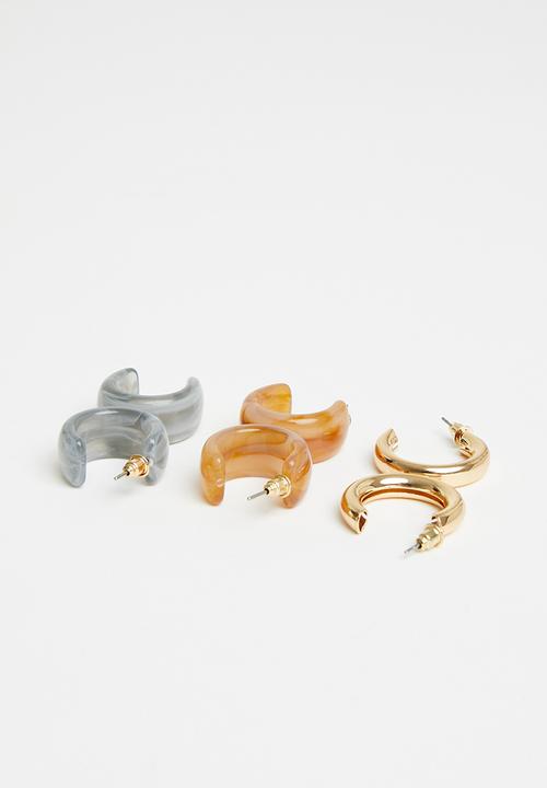 Superbalist - Poppy hoop earring pack - multi