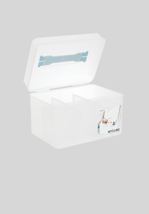Litem - Mycube box with lid - smog