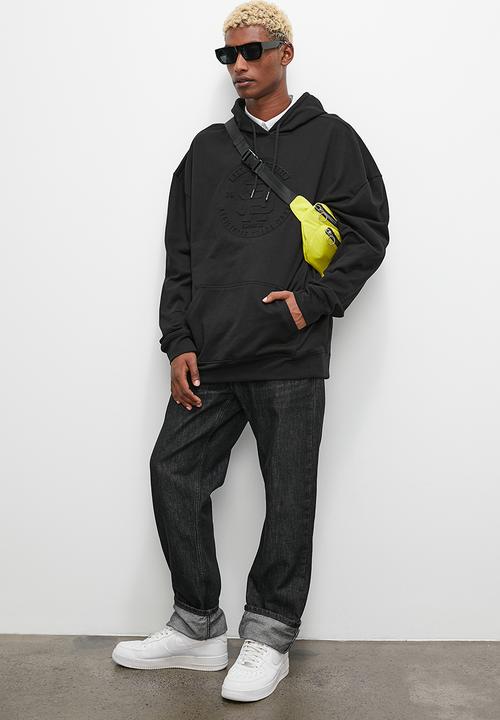 STYLE REPUBLIC - Fashion pullover hoodie sweat top-emboss oversize - black
