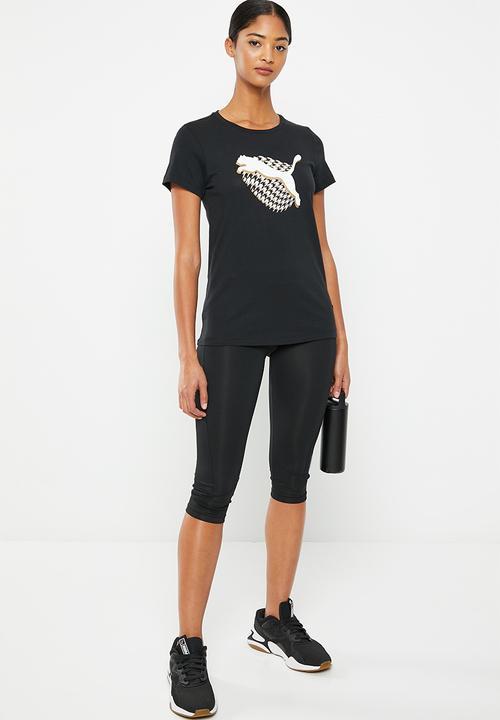 PUMA - Graphics houndstooth tee - puma black