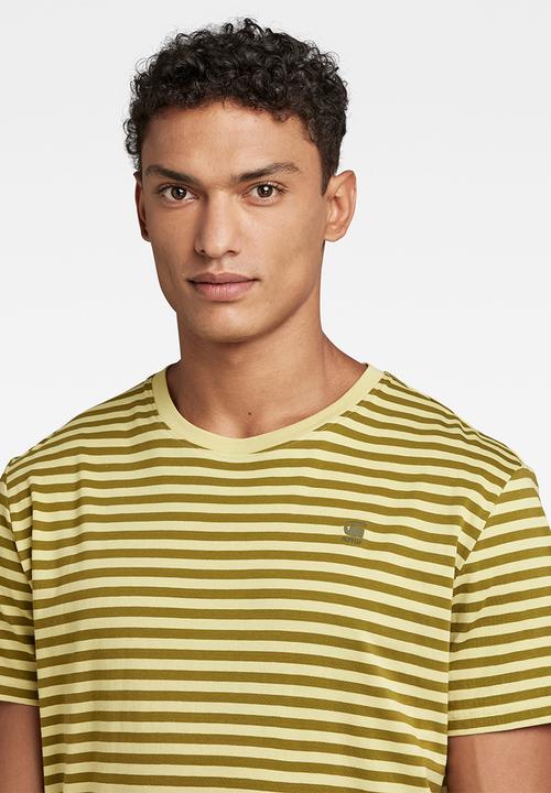 G-STAR - Stripe r t compact jersey o yd - leek green/avocado