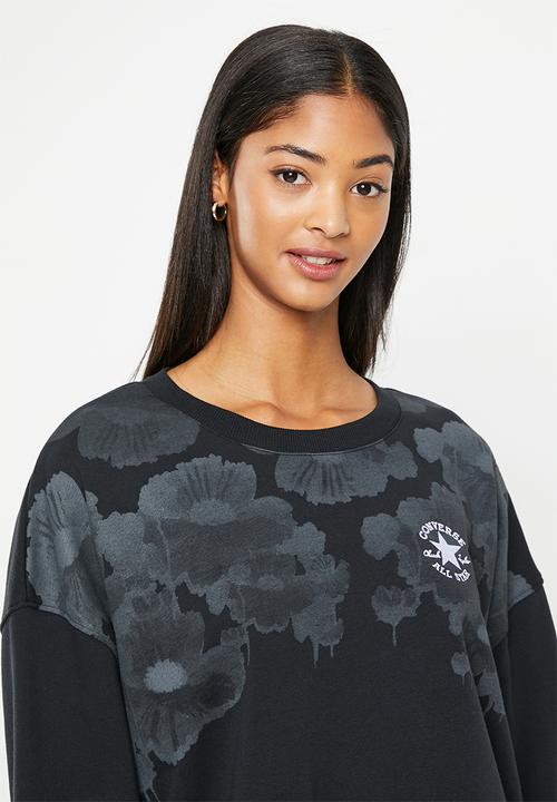 Converse - Chuck patch printed crew - converse black
