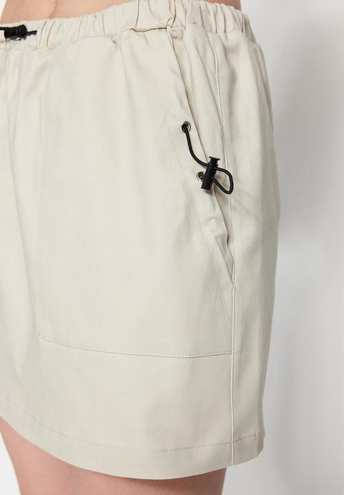 Trendyol - Mini utility skirt - beige